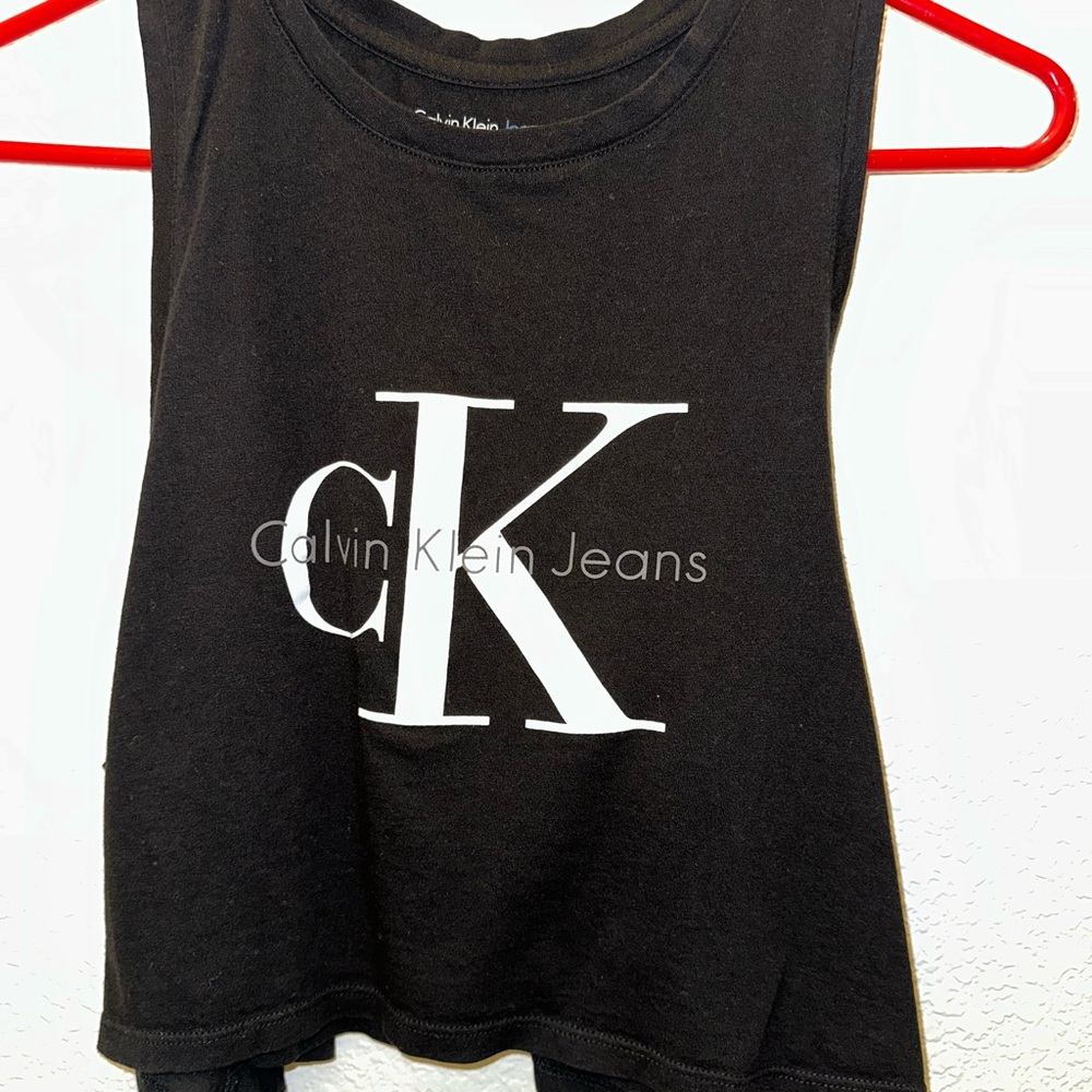 Calvin Klein Jeans Black Crop Tank Top